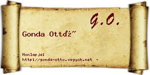 Gonda Ottó névjegykártya